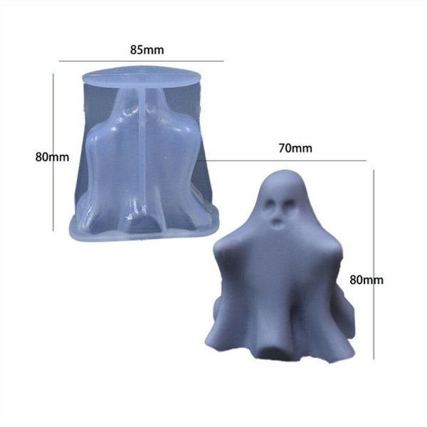 Ghost Halloween doftljus molds DIY- mould B