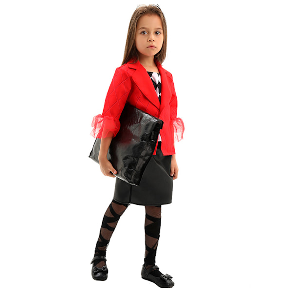 Halloween Jul Halloween Harley Quinn Barn Kostym Fancy Dress Fest Kläder Outfits M