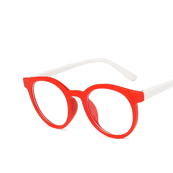 Anti-strålningsglasögon för barn Anti-blå ljusa runda glasögon red and white