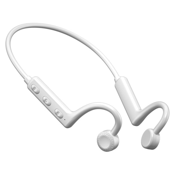 Trådlöst Bluetooth -headset Benledningshörlurar Hörlurar White