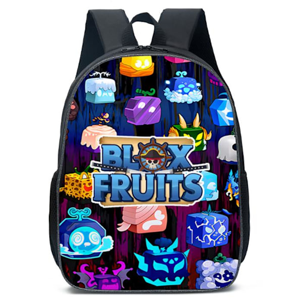 Barn Pojkar Flickor Blox frukter Ryggsäck Studenter Resa Ryggsäck Skolväska Resa Ryggsäck C 30*15*40cm