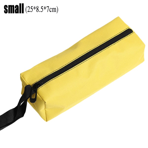 Bärbar förvaringsväska Nyckel Dragkedja Pocket Organizer Case Yellow L