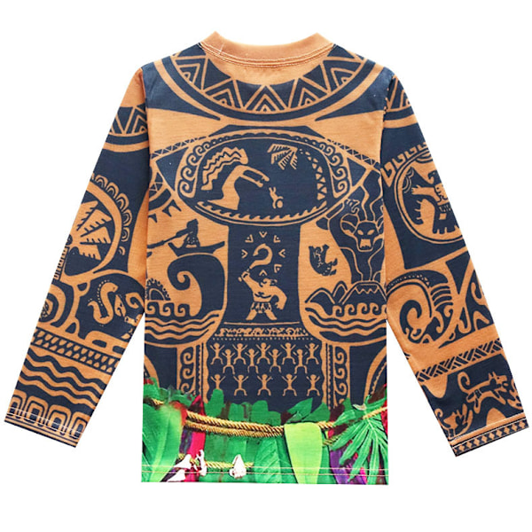 Moana 2 Maui Cosplay Pyjama -setti Lasten Poikien Halloween-asu Yöasut 140cm