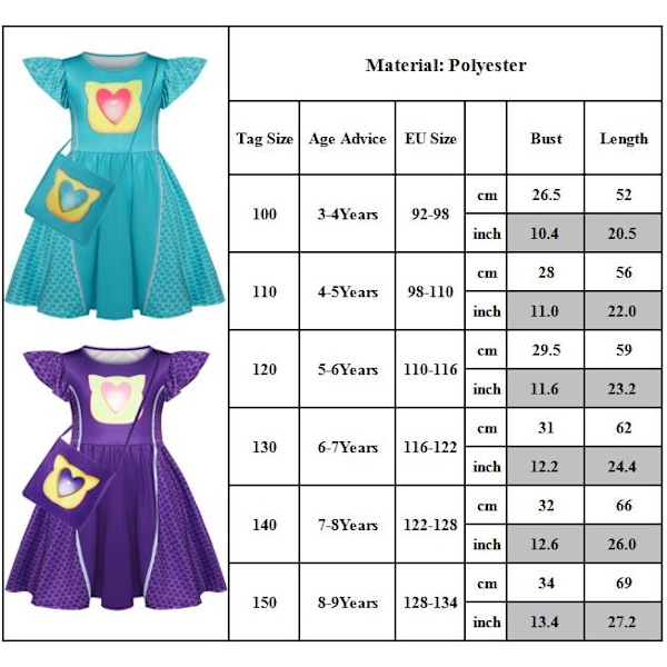 2025 Barnens Prinsessklänning SuperKatter SuperKitties Flickors Prinsessklänning Blue 100cm