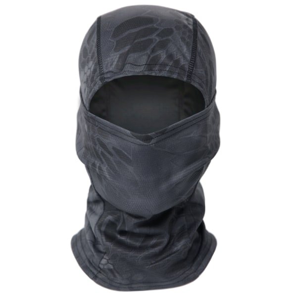Taktisk kamuflasje jaktmaske hodeskjerf Airsoft-hatt Python pattern police black