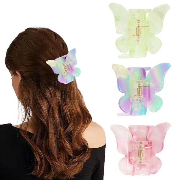 Flicka Barn Toddler Mini Hårklämmor Butterfly Plast Claws Clips Five colors