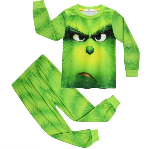 Pojkarnas Julgrinch Pyjamas Set 2-Delar Långärmad Byxor B 130cm