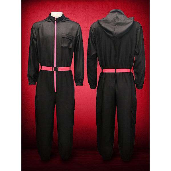 Squid Game 2 Uniform Svart Jumpsuit - Squid Game 2 Långärmad Jumpsuit Kläder - Squid Game 2 Uniform Svart Jumpsuit S
