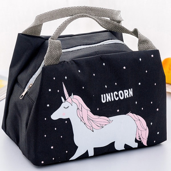 Barn Barn Tecknad Lunch Väska Box Och Drinkflaska Set Unicorn