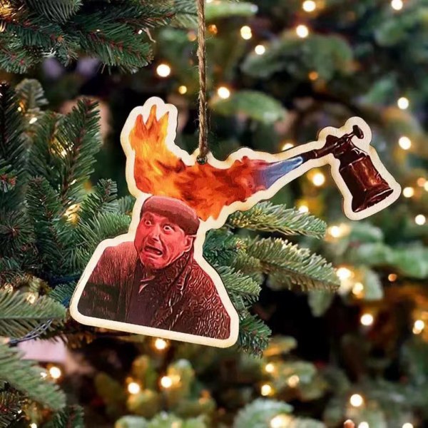 Barry Santa Gift Wood festliga Mr. Wood Meme juldekorationer D