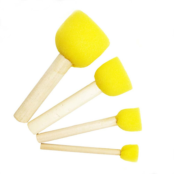 4 KPL DIY Sapluunasivellin Sienityökalu Huonekalukäsityö Sienimaali 4 Pcs