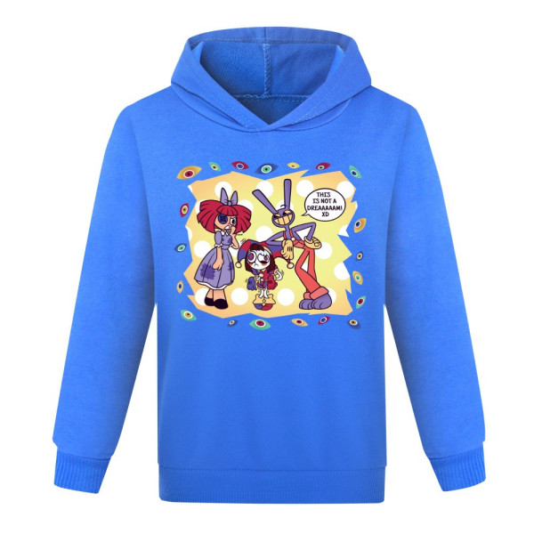 Fantastisk Digital Cirkus Barn Sweatshirt Hoodie Casual Tröja dark blue 140cm