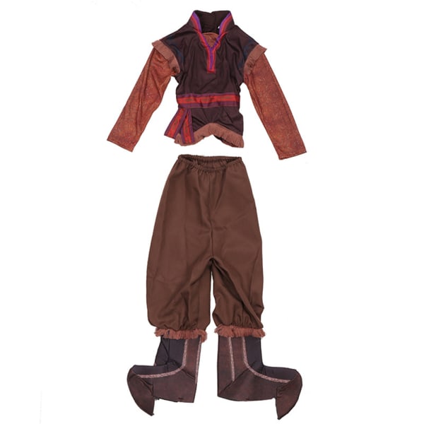 Kristoff Frozen Cosplay Kostym Barn Pojk Uppträdande Fest Fina Kläder Set XL