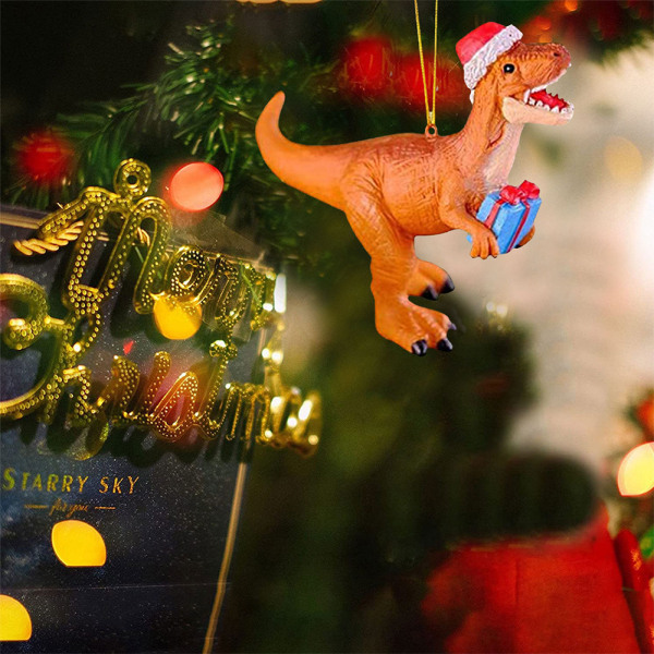 Julgranshängande dinosauriedekorationer för fest A