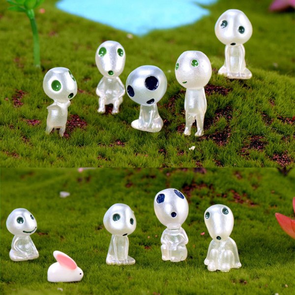 Luminous Garden Ghost Miniatyr Figur Trädgårdsstaty med glöd 10pcs