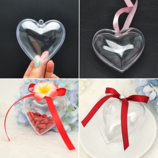 5 st julgranshängen i hjärtform för festdekoration hemma Heart 80×78×46mm