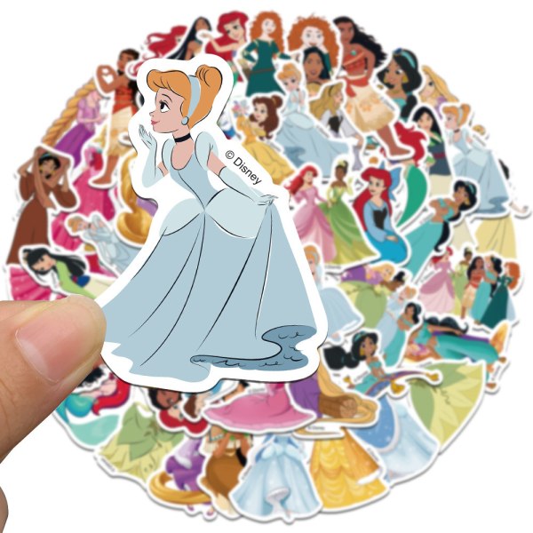 50 st Disney Princess Stickers Dekal för Notebook Bumper Laptop Vattenflaskor 50PCS