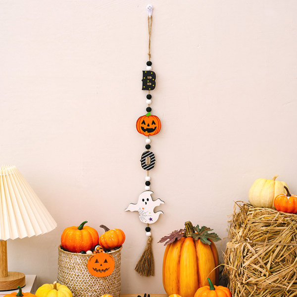 Halloween Hängande Pumpa Spöke Pärlsträng Dekoration A
