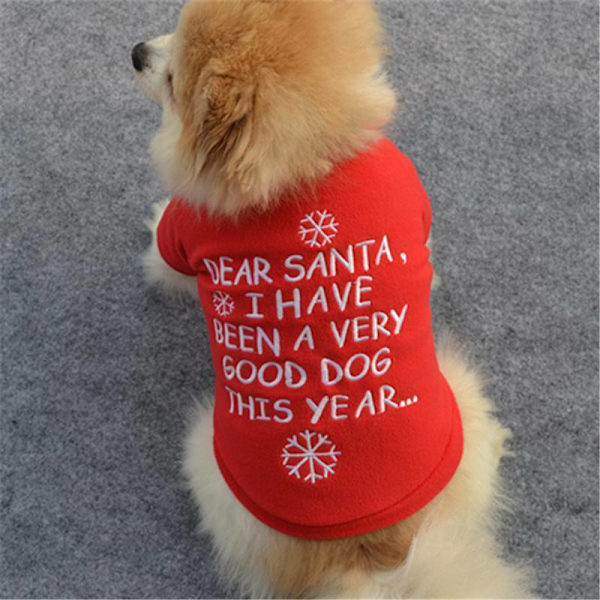 3 stk. Vinter Små Hundeklæder Skjorte Kæledyr Hvalp Julekostume B 3PCS L