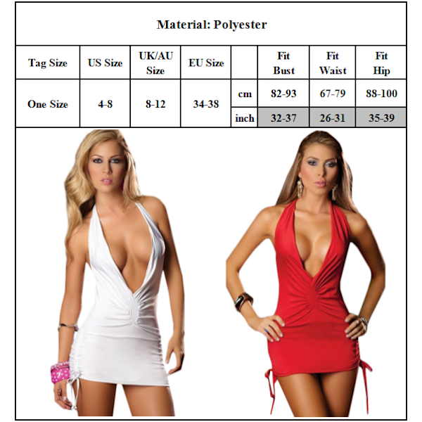 Seksikäs naisten pitsialusvaatesetti Babydoll G-string alusvaatteet yöasut Red