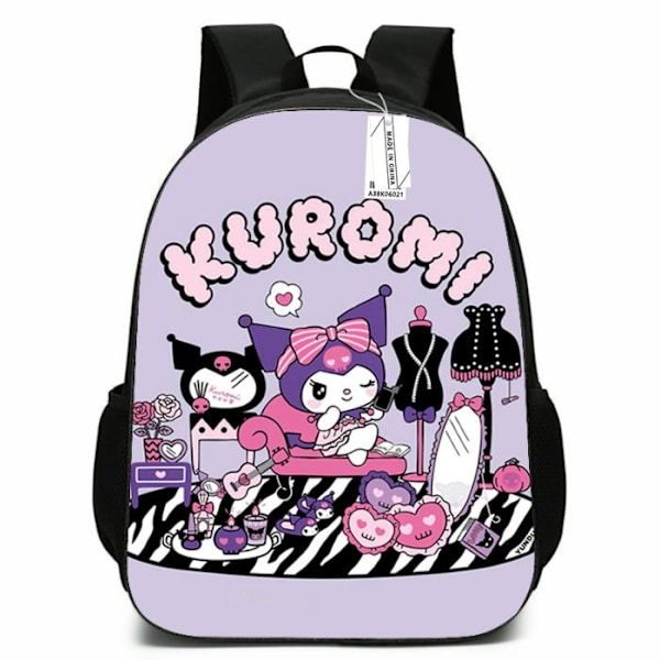 Børn Drenge Piger Tegneserie Kuromi Studenter Rygsæk Rejse Rygsæk Skoletaske E 30*15*40cm