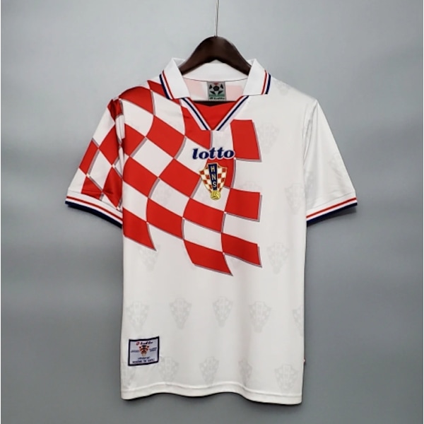 Retro KROATIEN 1998 HEMMATRÖJA Fotbollströja M