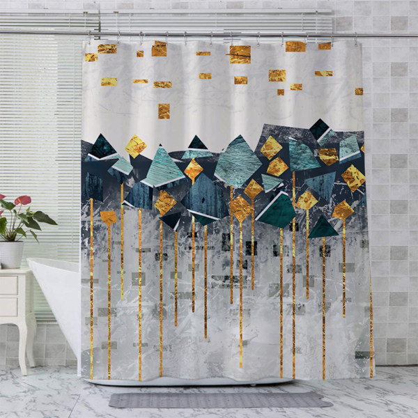 Modern stil geometrisk utskrift badrum duschdraperier Hem E 180*180CM