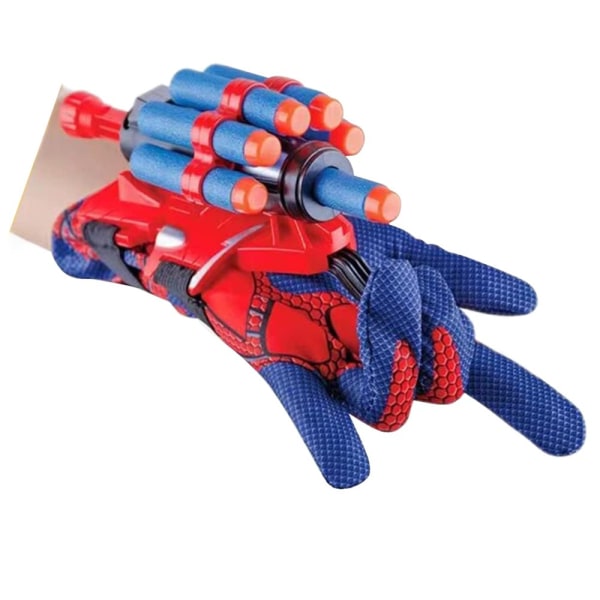 Spiderman Shooter Launcher Handskar Handled Utkastning Leksaker Pojke Gift