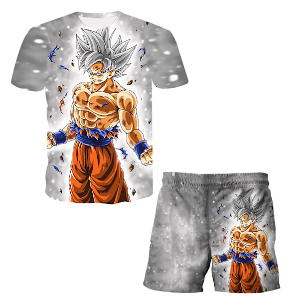 Dragon Ball Barn Pojkar Nattkläder Kortärmad T-shirts Toppar Shorts Sommar Outfit Sovkläder Pyjamas Set #1 150cm