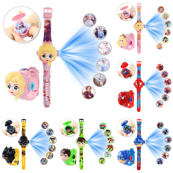 Barnens tecknade superhjälte Frozen handledsprojektor flip present Ice and snow