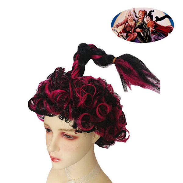 Hocus Pocus Halloween Lilla Parykk Flette Cosplay Party Kostyme