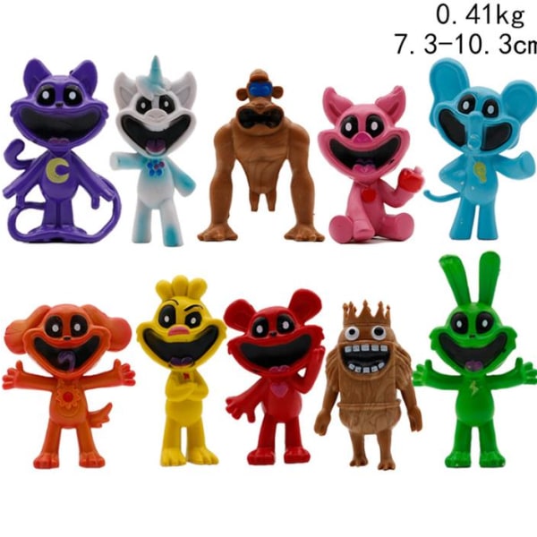 Leende Critters Figur Dogday Figur Set Toy Figurine Kids Xmas Gift C 10PCS