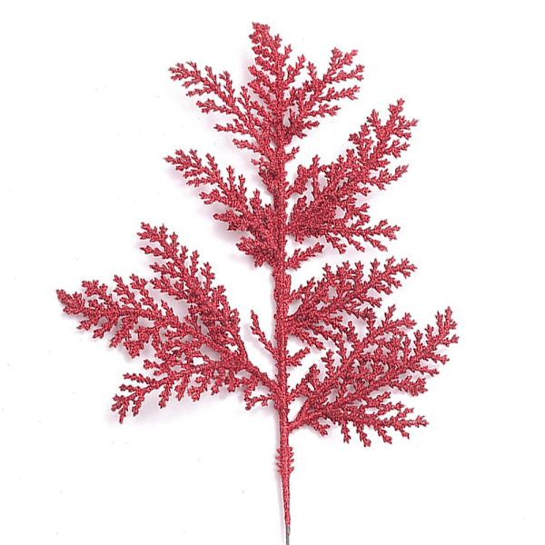 1 stk. Blomst Furu Blader Gren Plante Juletre Krans Dekor Red