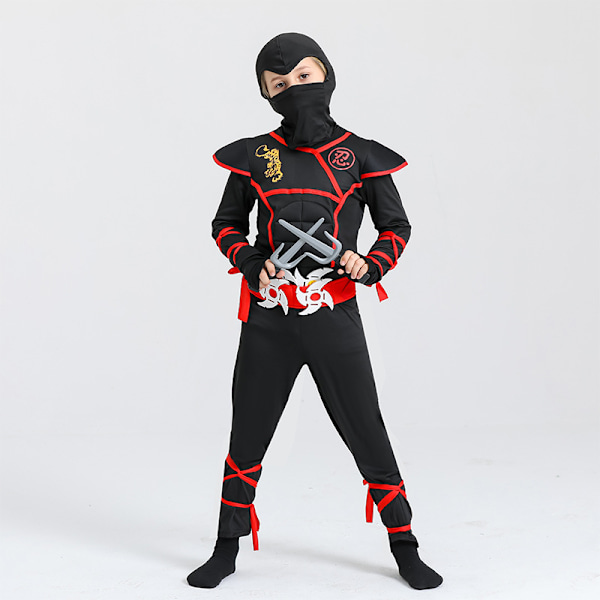 Ninja-asu lapsille pojille tytöille asusteet asusetti naamiaisasujuhliin UUSI C XL