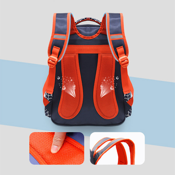 Barnryggsäck Spider-Man Skolryggsäck Förskole Ryggsäck Royal blue - Black