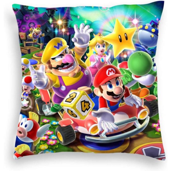 45cm Super Mario Kuddeöverdrag Dekorationskudde Bil Soffa Hem Kontor #4 45*45cm