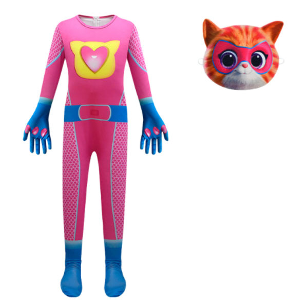 Lasten Superkissa Body Halloween-asu Haalari Naamio Asu rose red 120cm