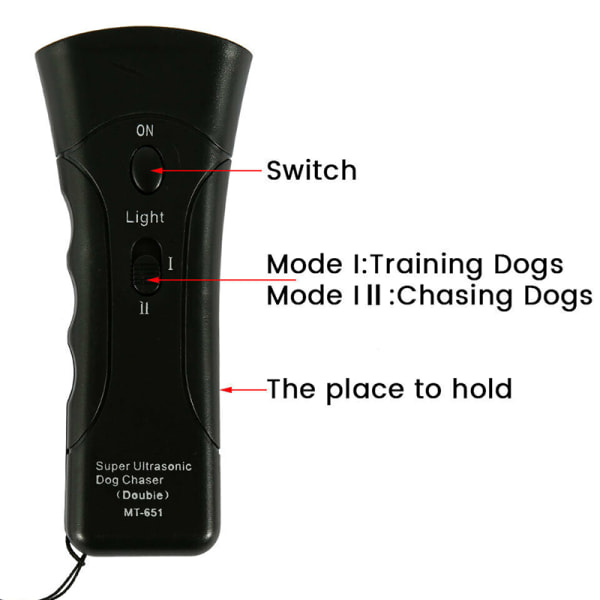 Anti Dog Barking Repeller Trainer LED Light Gentle Chaser Device As Pics