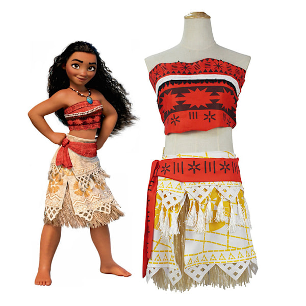 Lasten Tyttöjen Moana-asu Havaijilainen Prinsessa Juhla Cosplay Naamiaisasu Halloween 100cm