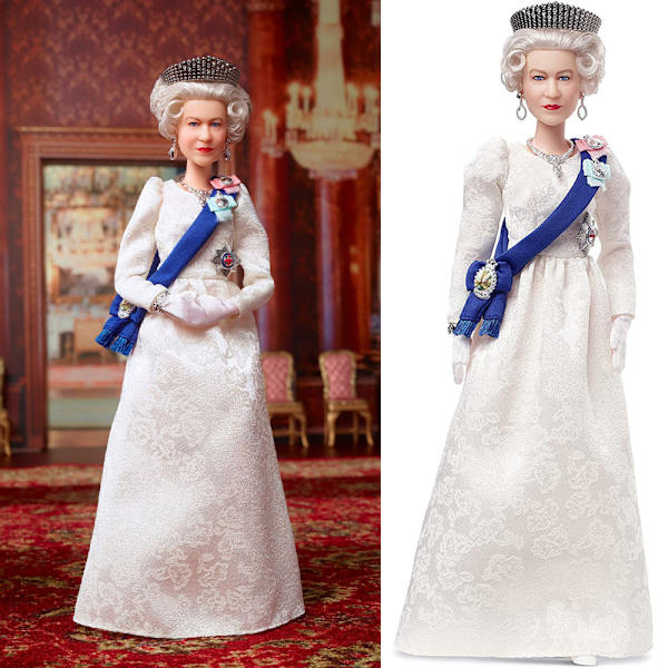 Elizabeth II Drottning Docka Ornament Dekor Barn Jubileumspresenter