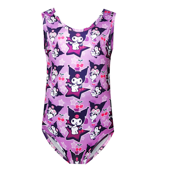 Flickor Kuromi Tecknat Tryck Baddräkt Simdräkt Bikini #1 110cm