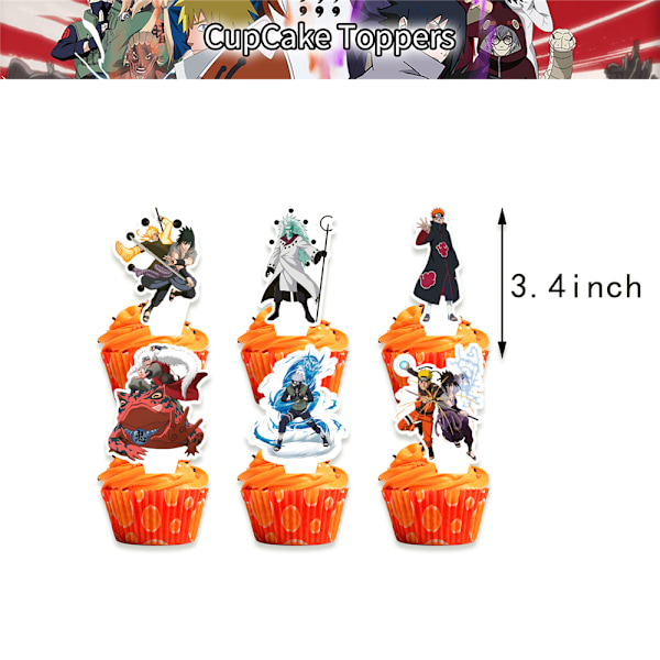 Glade bursdag Naruto ballonger banner sett festdekorasjon for barn