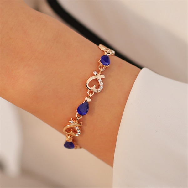 Kvinnor Armband 18K Multi-Gemstone och Diamond Armband för flickor Royal blue