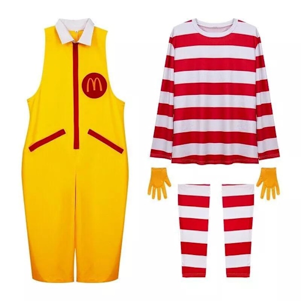 Mcdonald Cosplay Kostym Unisex Ronald Party Maskerad Sutra Clown Karaktär 130cm