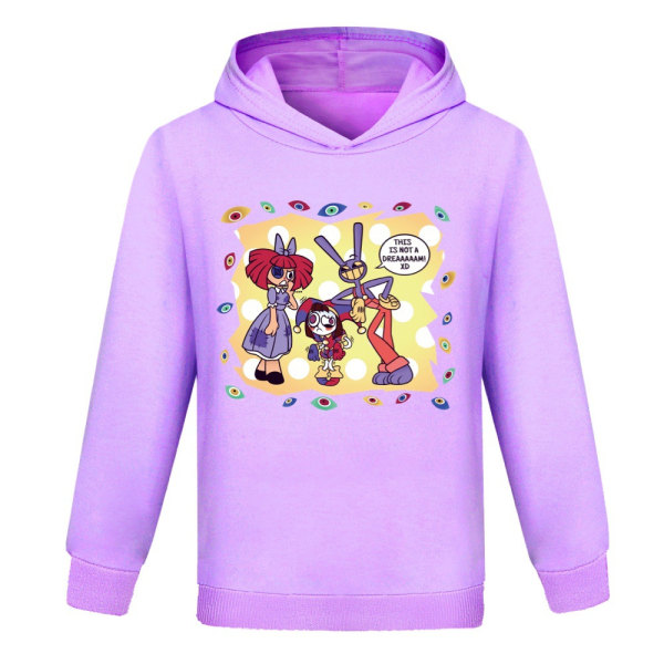 The Amazing Digital Circus Kid Sweatshirt Hoodie Casual Pullover purple 130cm
