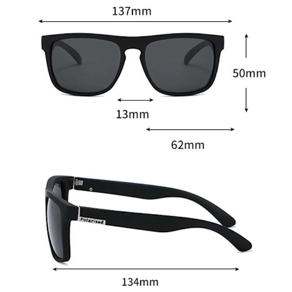 3 par fyrkantiga solglasögon för män, utomhusglasögon Red Frame Red Lenses 3pair