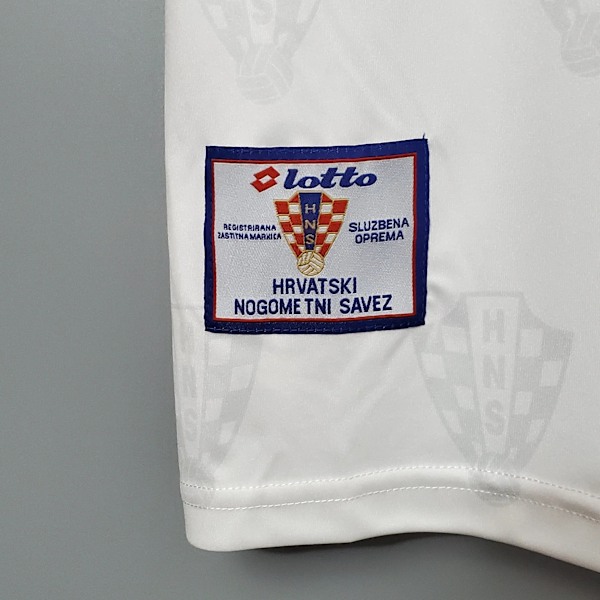 Retro KROATIEN 1998 HEMMATRÖJA Fotbollströja M
