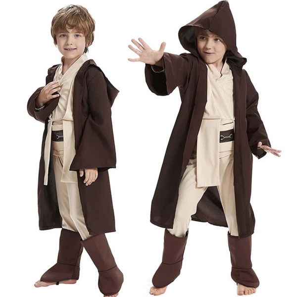 Barn Star Wars Jedi Pojk Cosplay Luke Skywalker Kostym Karneval Fancy Dress Up S