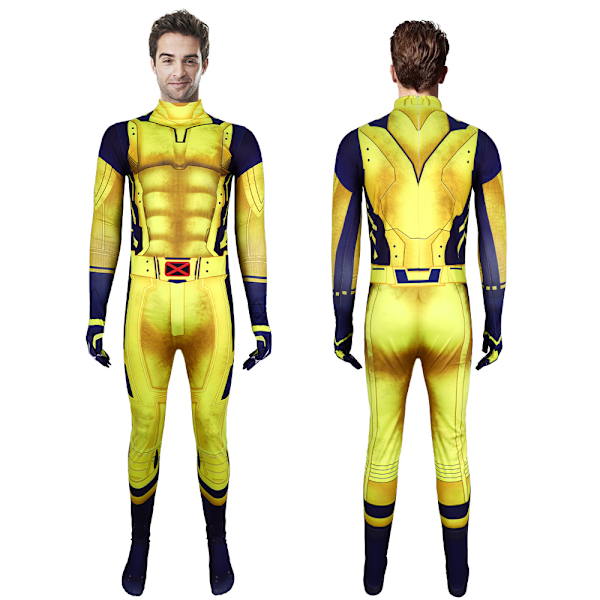 Halloween Vuxna Barn Deadpool 3 Wolverine Cosplay Kostym Herr Pojkar Jumpsuit 160cm