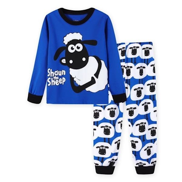Barn Pojkar Flickor Långärmade Toppar + Byxor Pyjamas Set Nattkläder #2 95cm